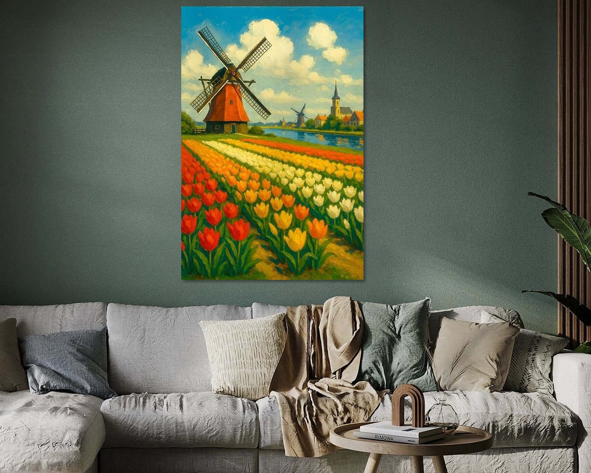 Voorbeeld van het werk in een kamer