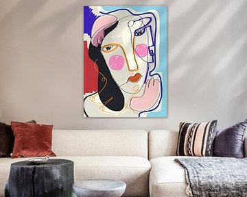 Portret van lijnkunst van Little Dean