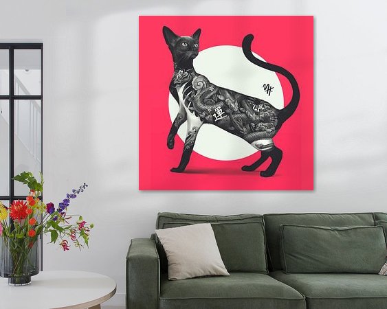 Voorbeeld van het werk in een kamer