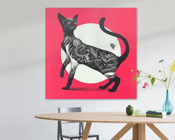 Voorbeeld van het werk in een kamer