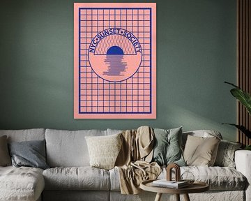 Nyc Sonnenuntergang Gesellschaft Blau von Rosi Feist