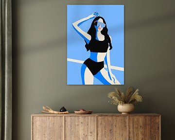 Blauw sport meisje van Rosi Feist