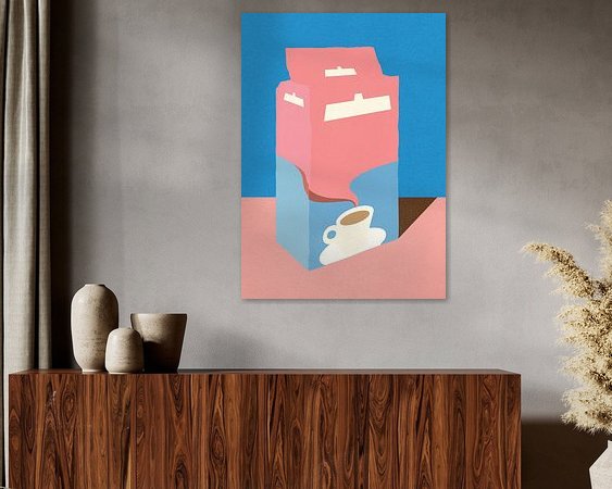 Voorbeeld van het werk in een kamer