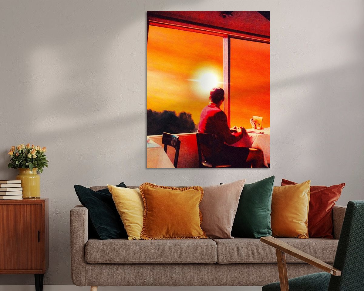 Voorbeeld van het werk in een kamer