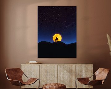 De ruiter en de maan