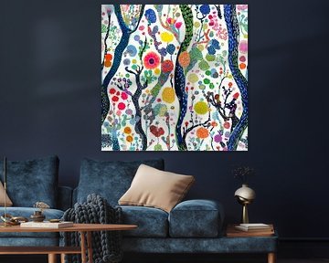 Levendig bloemenbos