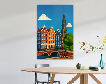 Amsterdamse grachten en fietsen van Taudalpoi