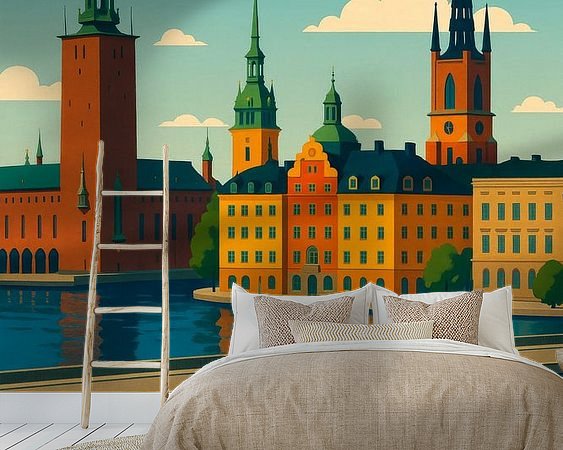 Voorbeeld van het werk in een kamer