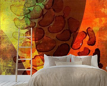 Moderne botanische Mixed Media Kunst: Herbst