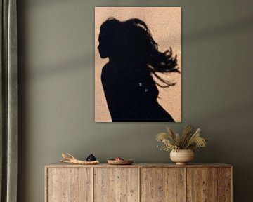 Silhouet op zee