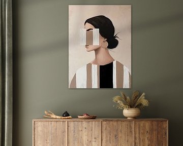 Colour Palette beige - vrouwelijk portret 2 van Studio Palette