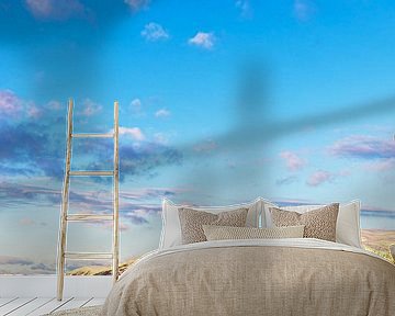 Bergen en rotsen in de winter bij Trondheim in Noorwegen