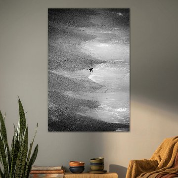 child playing on the beach