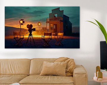 Plateau de tournage abandonné au coucher du soleil sur Arjen Roos
