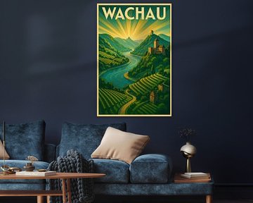 Wachau Vallei Art Deco Reisposter