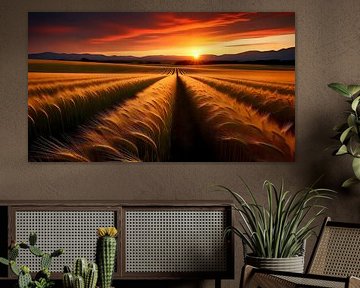 Summer evening in the field by Jean Pierre