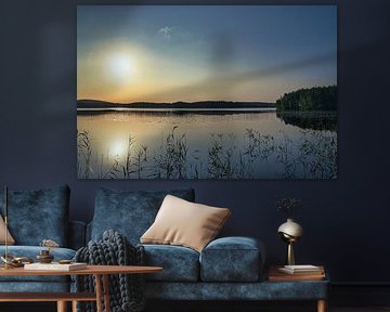 Sunset at the lake in Sweden by Martin Köbsch