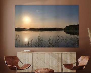 Sunset at the lake in Sweden by Martin Köbsch