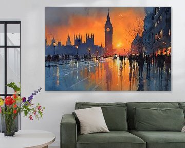 Londen in aquarelstijl van ARTemberaubend