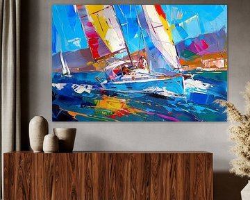 Segelboot Gemälde