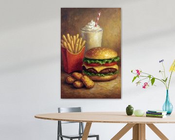Fast-Food-Malerei.