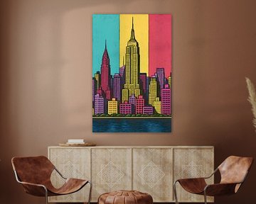 New York pop-art schilderij. van Johannes