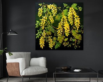 Borduurwerk weelderige laburnum wandkleed
