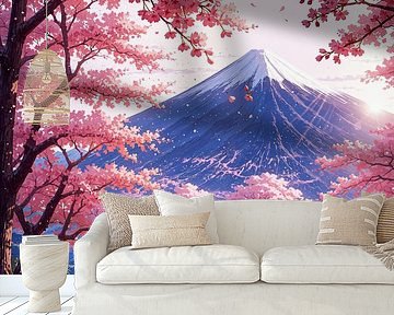 Kersenbloesem Sakura Mount Fuji Japan Lente