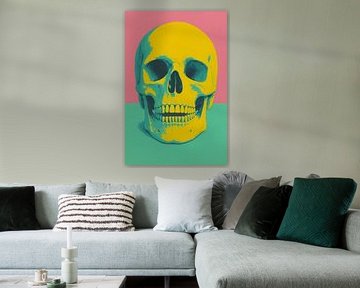 Schedel popart schilderij. van Johannes