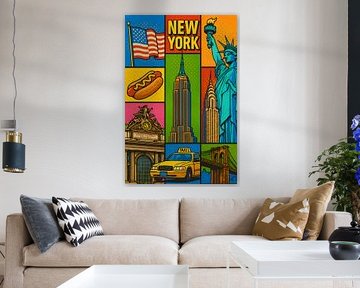 New York popart schilderij. van Johannes