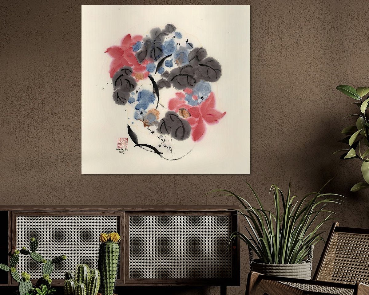 Voorbeeld van het werk in een kamer