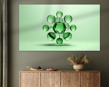 Transparante groene glazen kralen