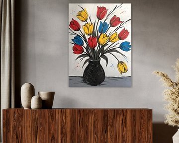 Primary Bloom Vase by Abdelaziz Elachaary