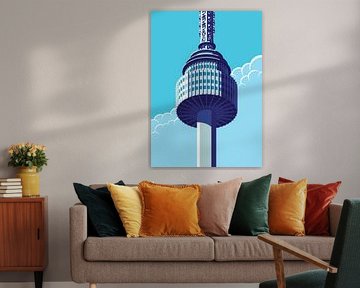 Tour Namsan de Séoul au-dessus des nuages sur Art Kingdom