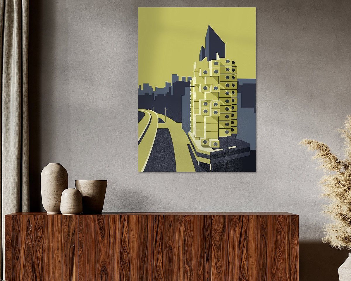 Voorbeeld van het werk in een kamer