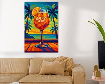 Illustration de l'Aperol Spritz Popart. sur Johannes