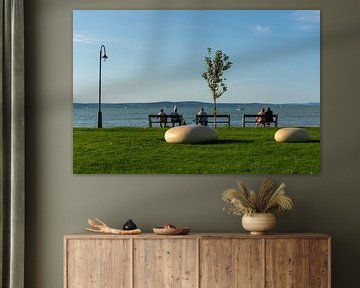 Entspannung am Ufer des Balaton in Siófok, Ungarn