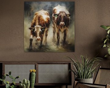 cow calves by Marjolein Deelen
