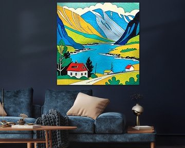 Fjords de Norvège, motif 7 sur zam art