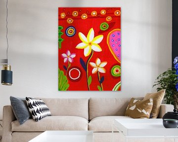 White Flower Carpe Diem by Nelleke Bruno