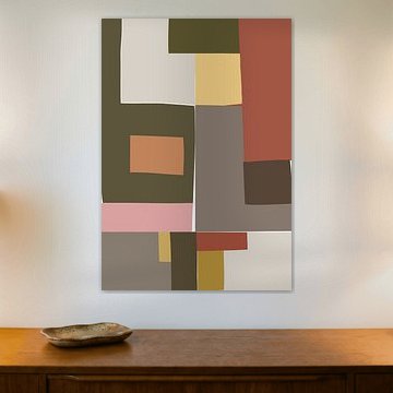 Mosaic Color Blocking | Olive & Tans