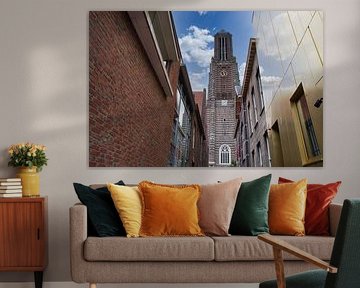 Weert city centre with the beautiful Martinus church in the background by Jolanda de Jong-Jansen