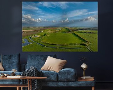 Schokland former island in the Zuiderzee in Flevoland from above by Sjoerd van der Wal Photography