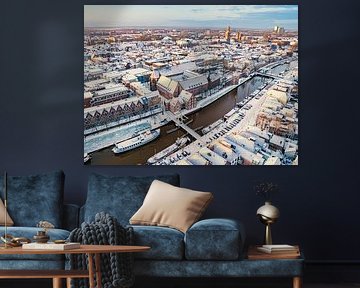 Zwolle downtown district during a cold winter morning seen from by Sjoerd van der Wal Photography