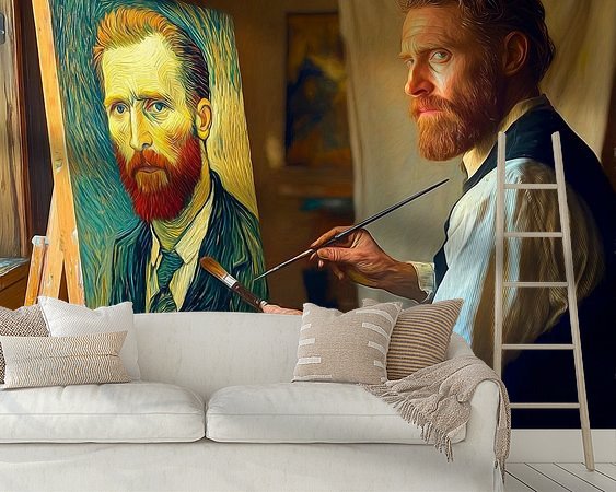 Voorbeeld van het werk in een kamer