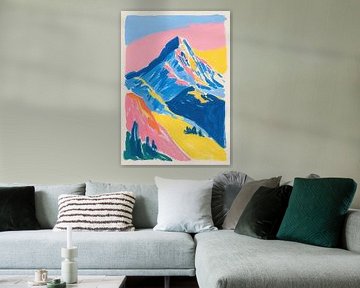 Alpentoppen in fluorescerende kleuren van Niklas Maximilian