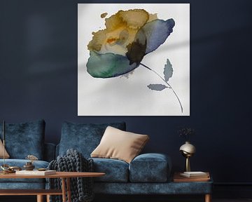 Abstract Aquarel van een bloem van MadameRuiz