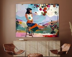 Voorbeeld van het werk in een kamer