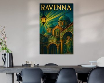 Mozaïeken en koepels van Ravenna - Art Deco Poster