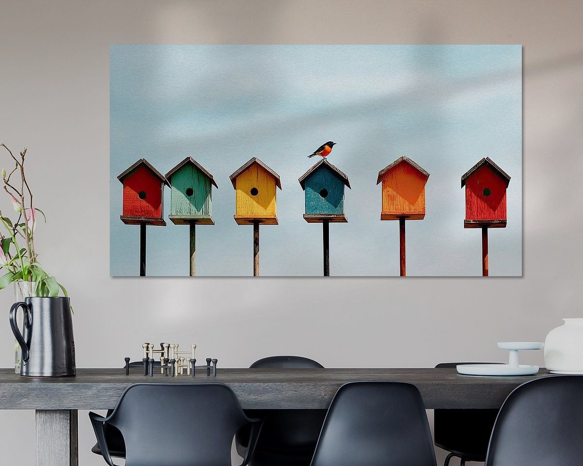 Voorbeeld van het werk in een kamer
